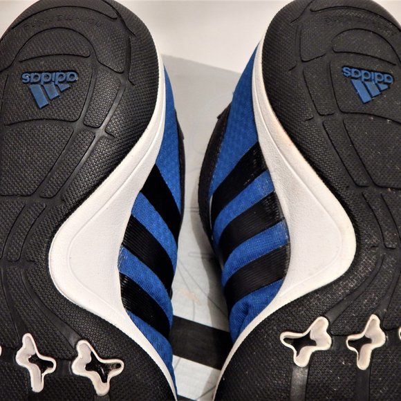 Throwback ADIDAS Adipure Ortho Trainer Shoes, Black-Blue-White, Mens, Sz 13 US - Picture 12 of 16